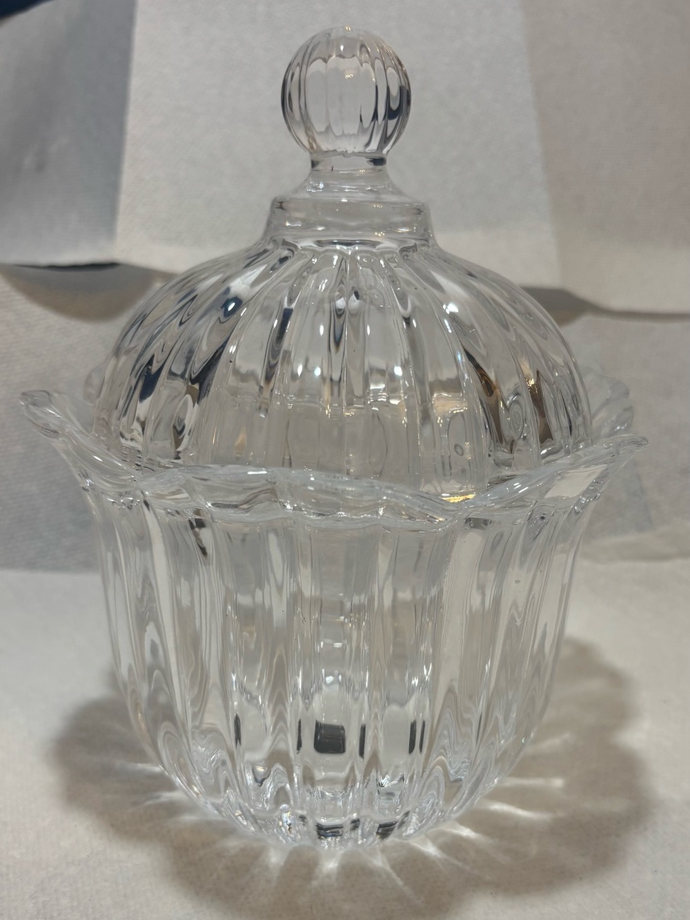 Clear Glass Lidded Candy Jar - Elegant Home